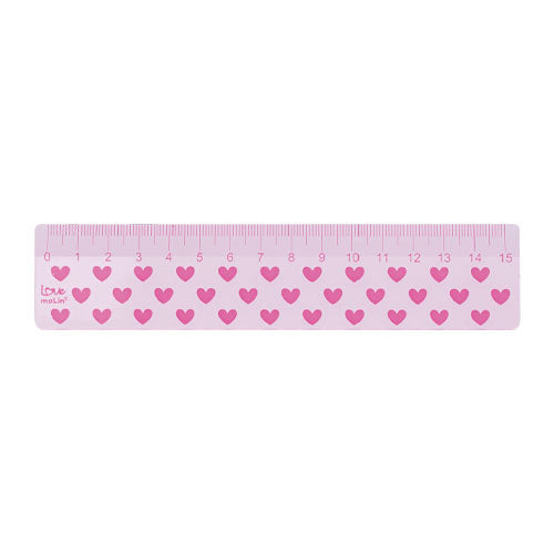 Régua 15cm - Molin - Love Pink