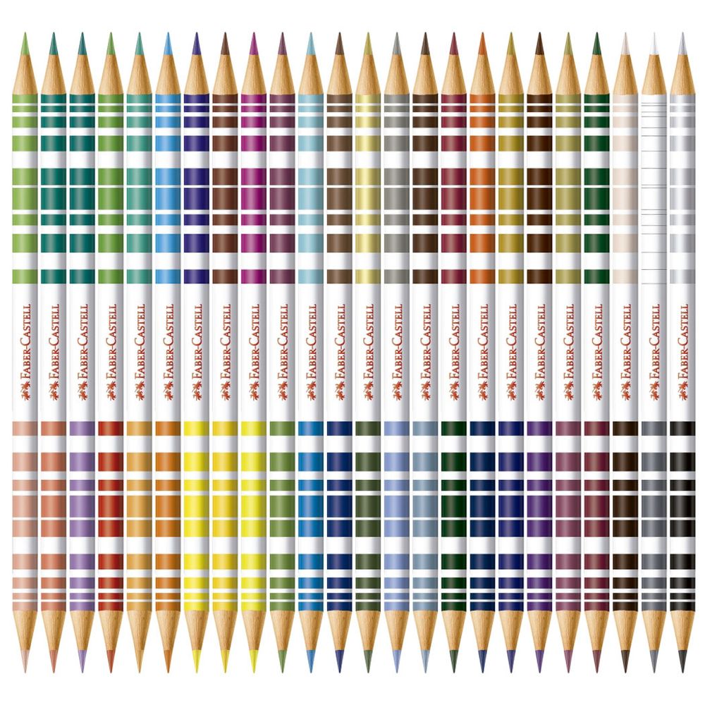 Lápis de Cor - Faber-Castell - 24 Ecolápis Bicolor 48 Cores - detalhe