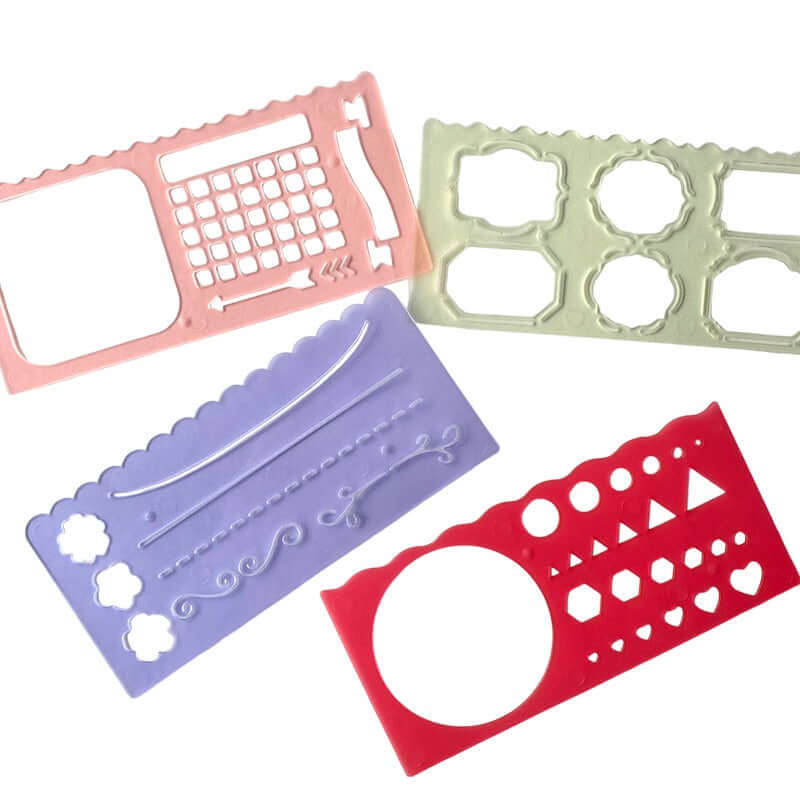 Régua Stencil Novo Modelo - Molin - By Sof Bolsa c/ 4 Unidades Translúcidas