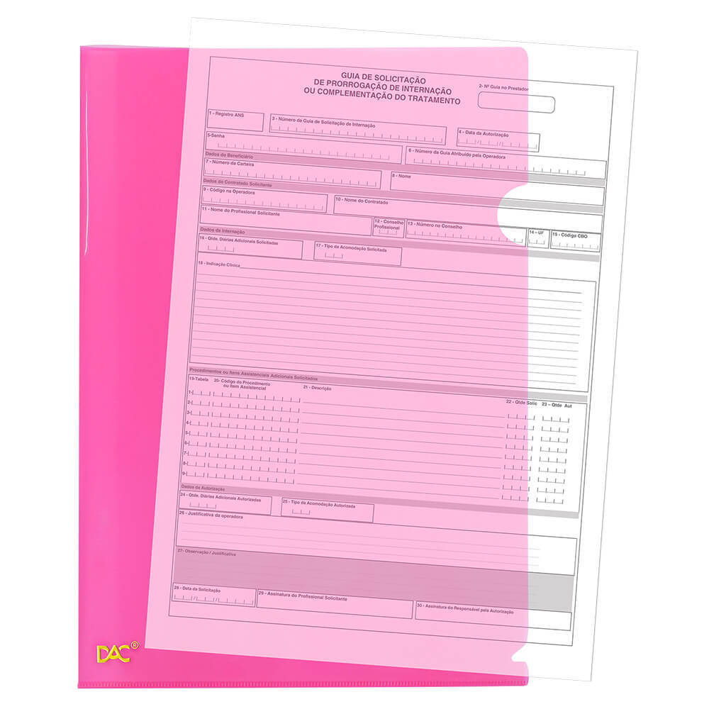 Pasta em L - DAC - A4 Neon