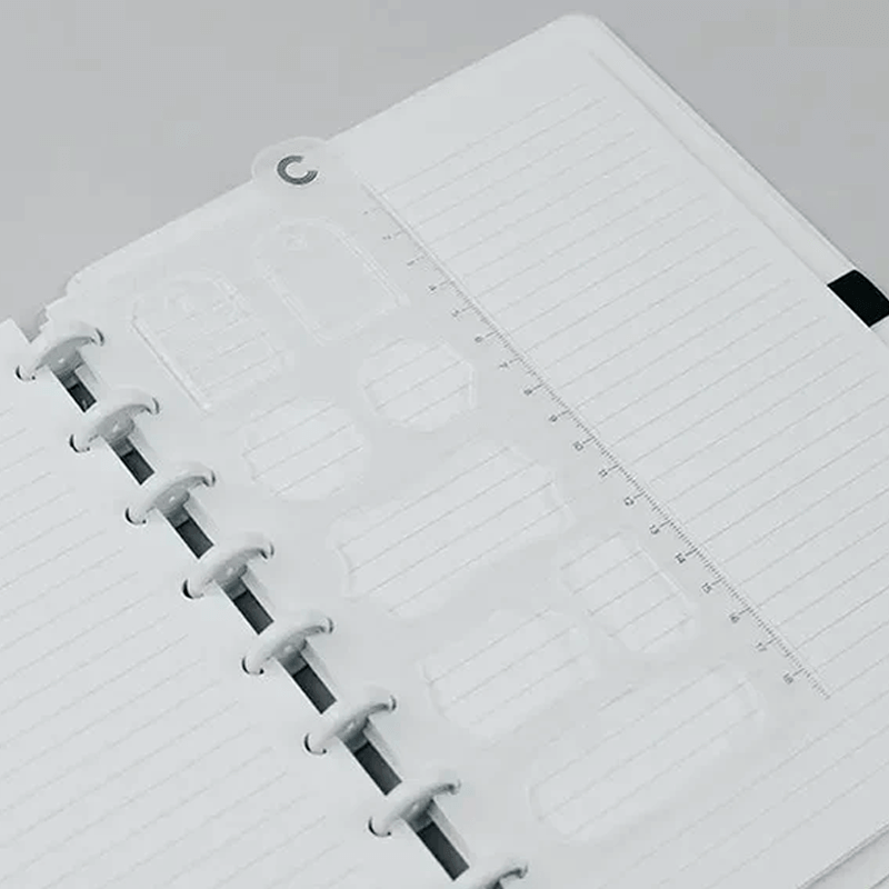 Régua Stencil - Caderno Inteligente - Criativa 19 cm