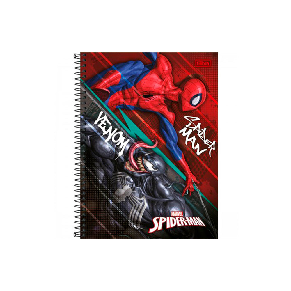 Caderno Universitário - Tilibra - Homem-Aranha Pautado 1 Matéria 80 Folhas
