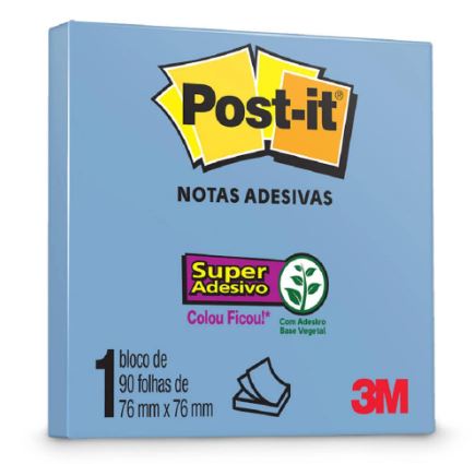 Bloco de Notas Adesivas - Post-it 3M - 90FLS 76 x 76mm