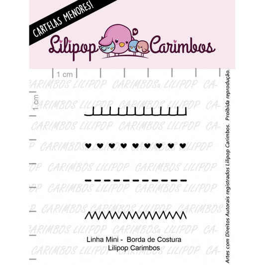 Cartela de Carimbos Mini - Lilipop - Borda de Costura