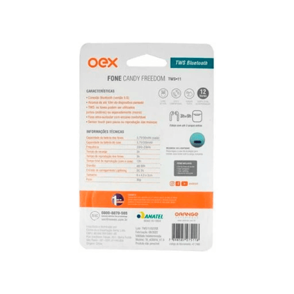 Fone Bluetooth - Oex - Candy Freedom Edição Especial