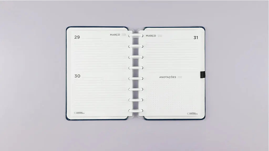 Agenda Inteligente Permanente A5 - Caderno Inteligente - Dark Blue