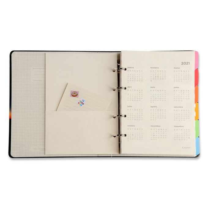 Caderno Criativo Argolado 17x24 Pautado - Cícero - Kraft