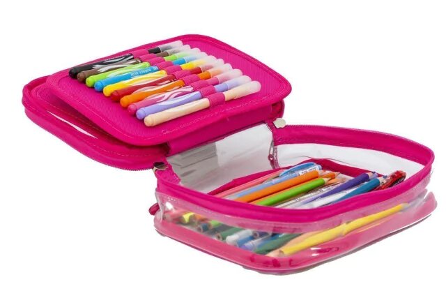 Estojo Box - Sabra - 100 pens - Cristal Rosa Pink