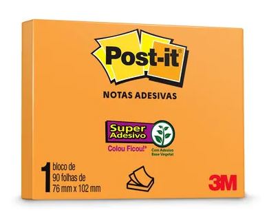 Bloco de Notas Adesivas - Post-it 3M - 90FLS 76 x 102mm