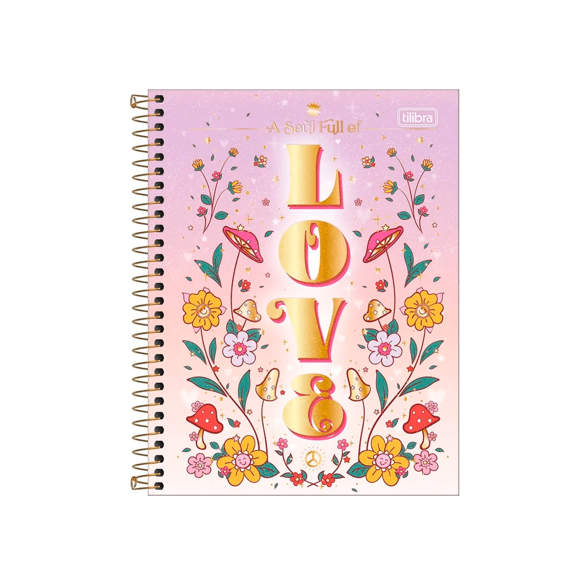 Caderno Colegial Espiral - Tilibra - 1 Matéria 80 Folhas Gypsy
