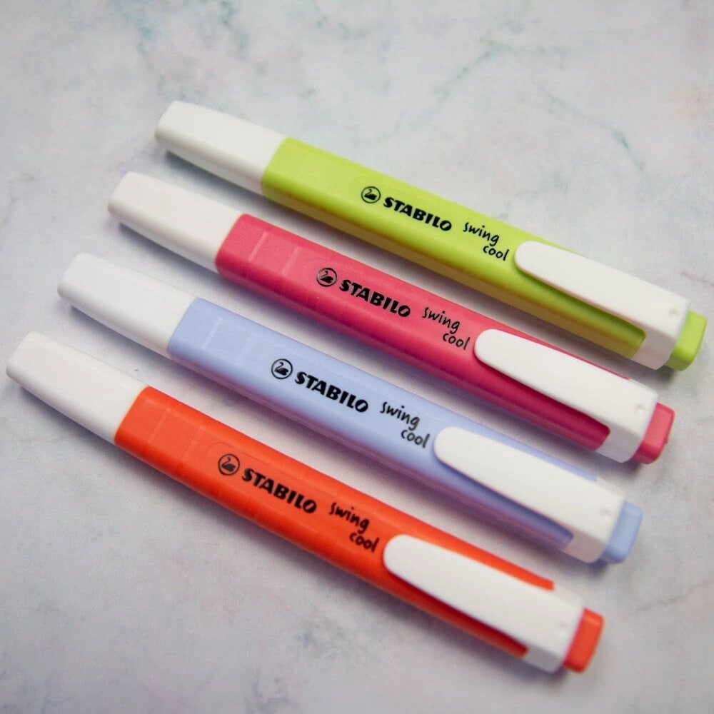Marca Texto - Stabilo - Swing Cool Pastel Novas Cores c/ 4 Cores