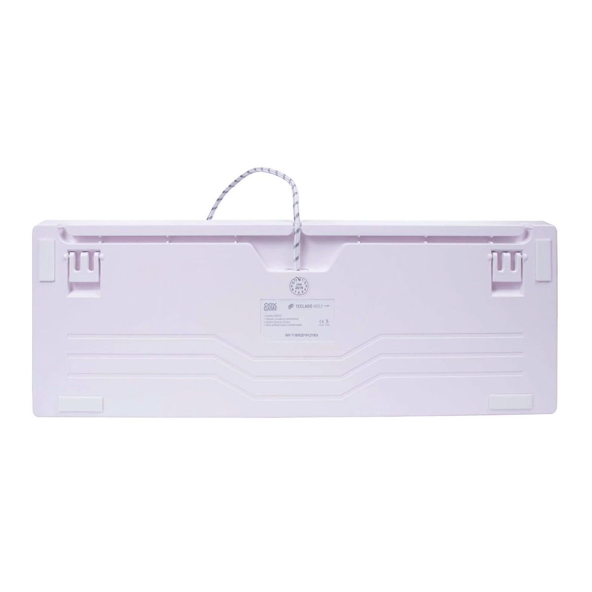 Teclado Gamer Mecânico - Oex - Branco Wolf