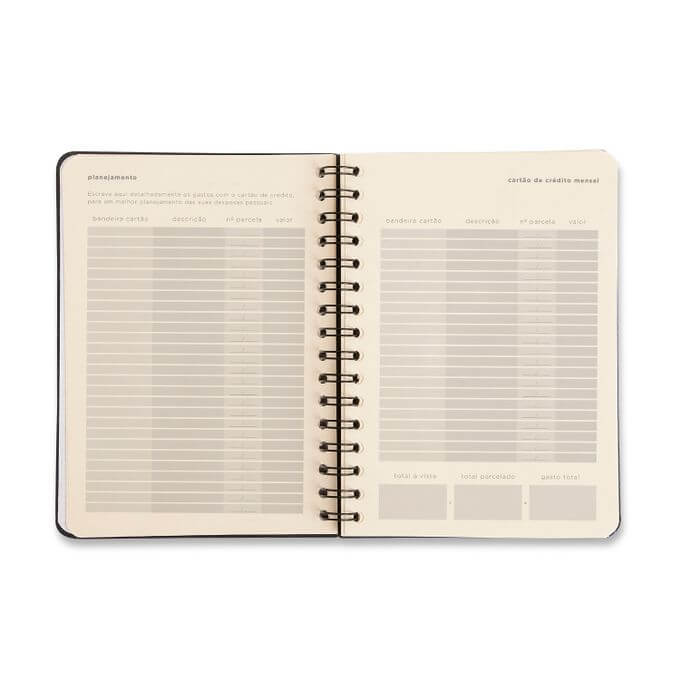 Planner Permanente Wire-o Financeiro - Cícero - 14,8x21cm Brisa Floral