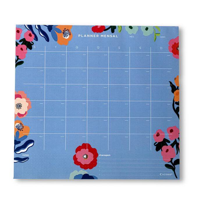 Planner Permanente Bloco - Cícero - Pólen Mensal A4 Flores