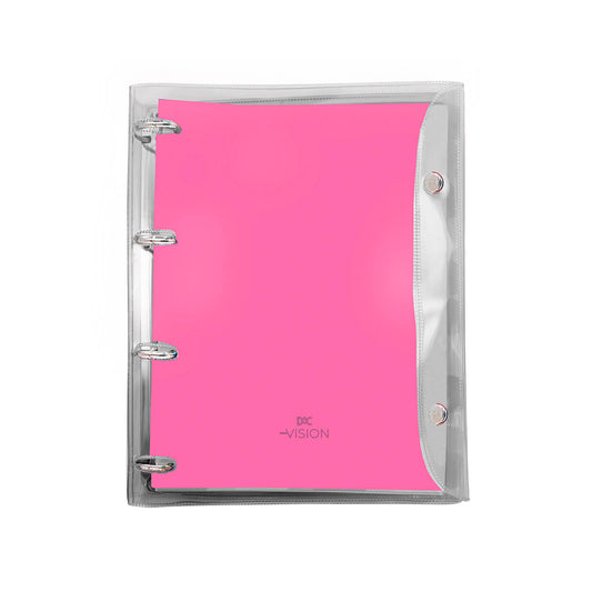 Caderno Argolado Universitário - DAC - Vision Rosa c/ 192 Folhas