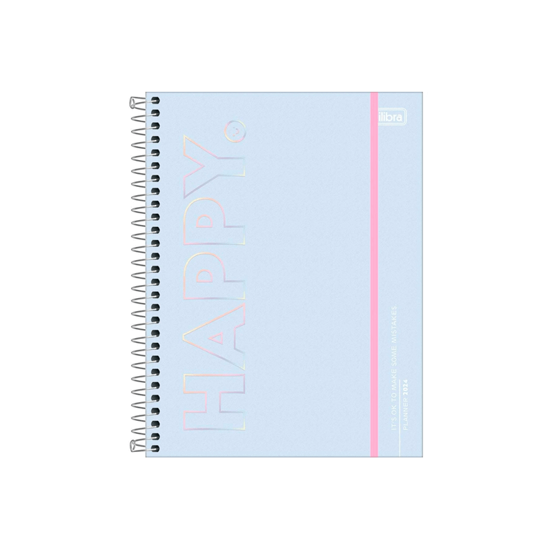 Planner 2024 - Tilibra - Happy 17,7x24cm 80 Folhas 90g/m²