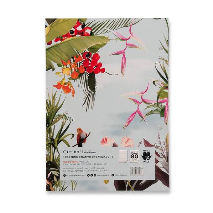 Refil Caderno Argolado - Cícero - Guaraná Pautado
