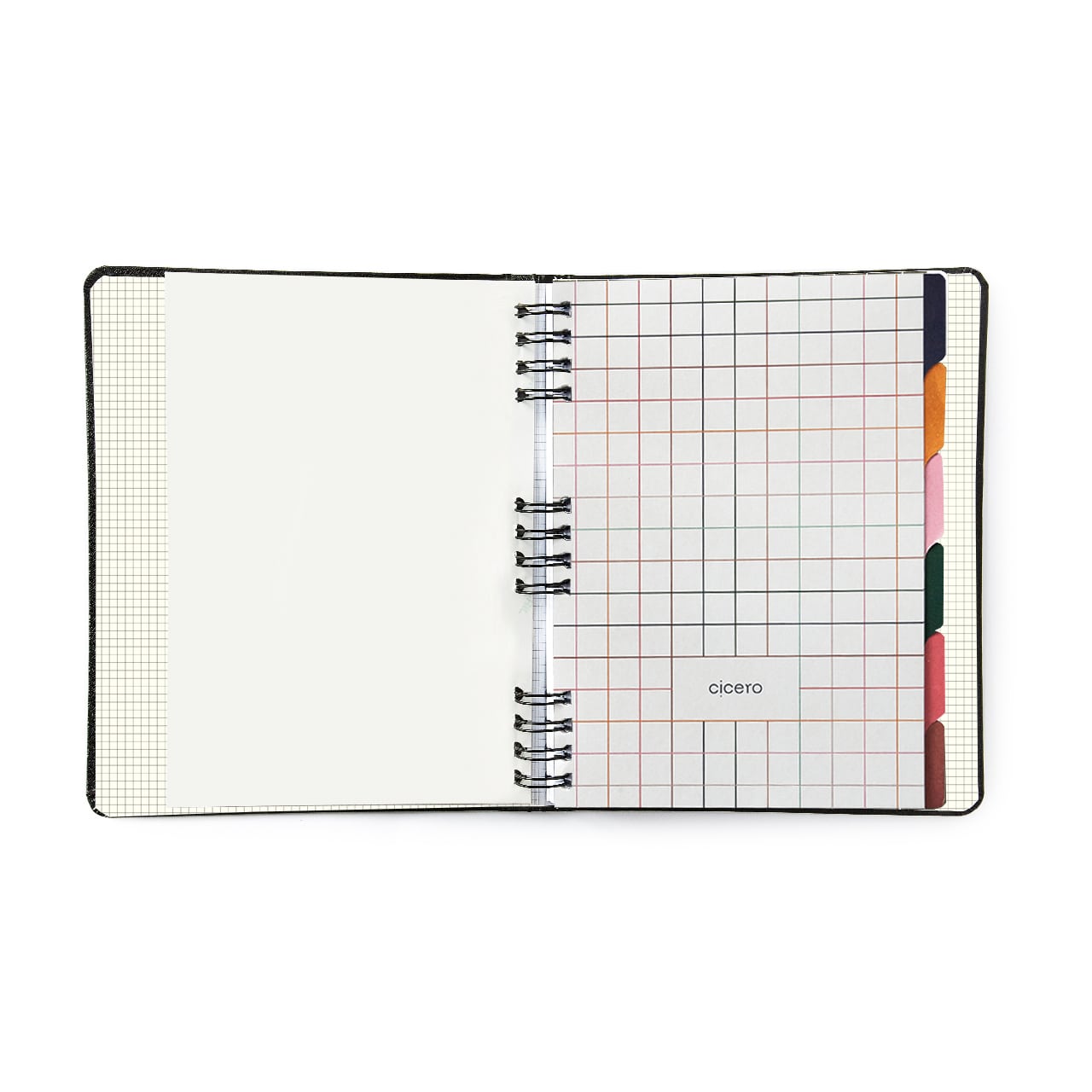 Caderno Organizador - Cícero - Duo Pastel Block Pautado & Pontado 17x24 Listras