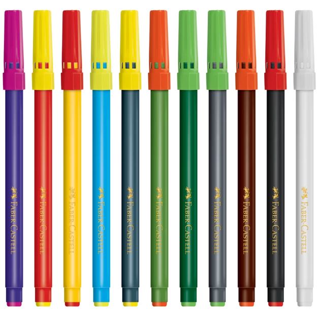 Canetinha 10 cores + 2 mágicas - Faber-Castell - Efeito Degradê