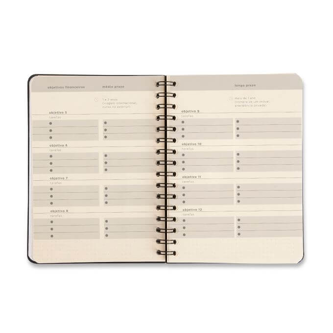 Planner Permanente Wire-o Financeiro - Cícero - 14,8x21cm Brisa Floral