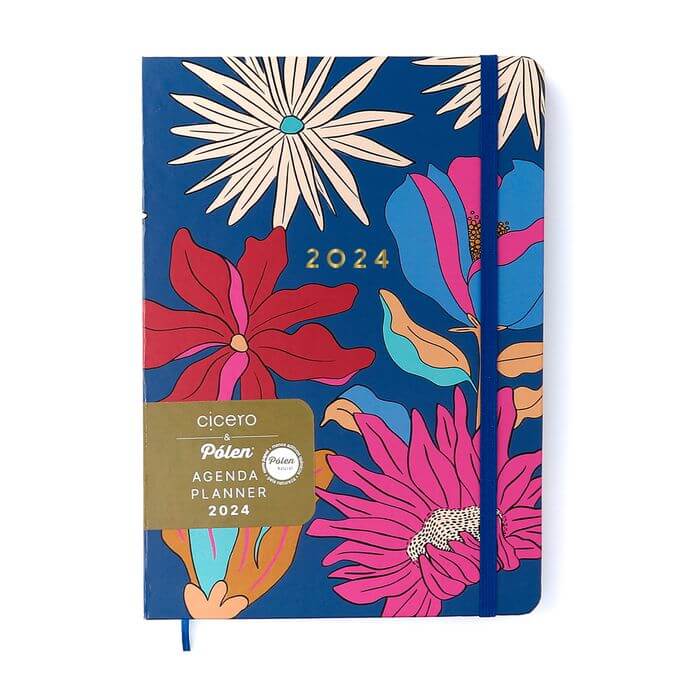 Planner 2024 - Cícero - Pólen Semanal Planejamento 17x24 Tropicália Azul