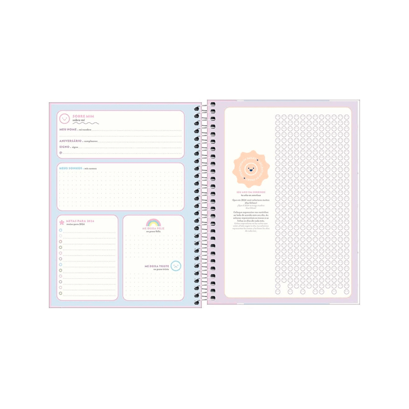 Planner 2024 - Tilibra - Happy 17,7x24cm 80 Folhas 90g/m²