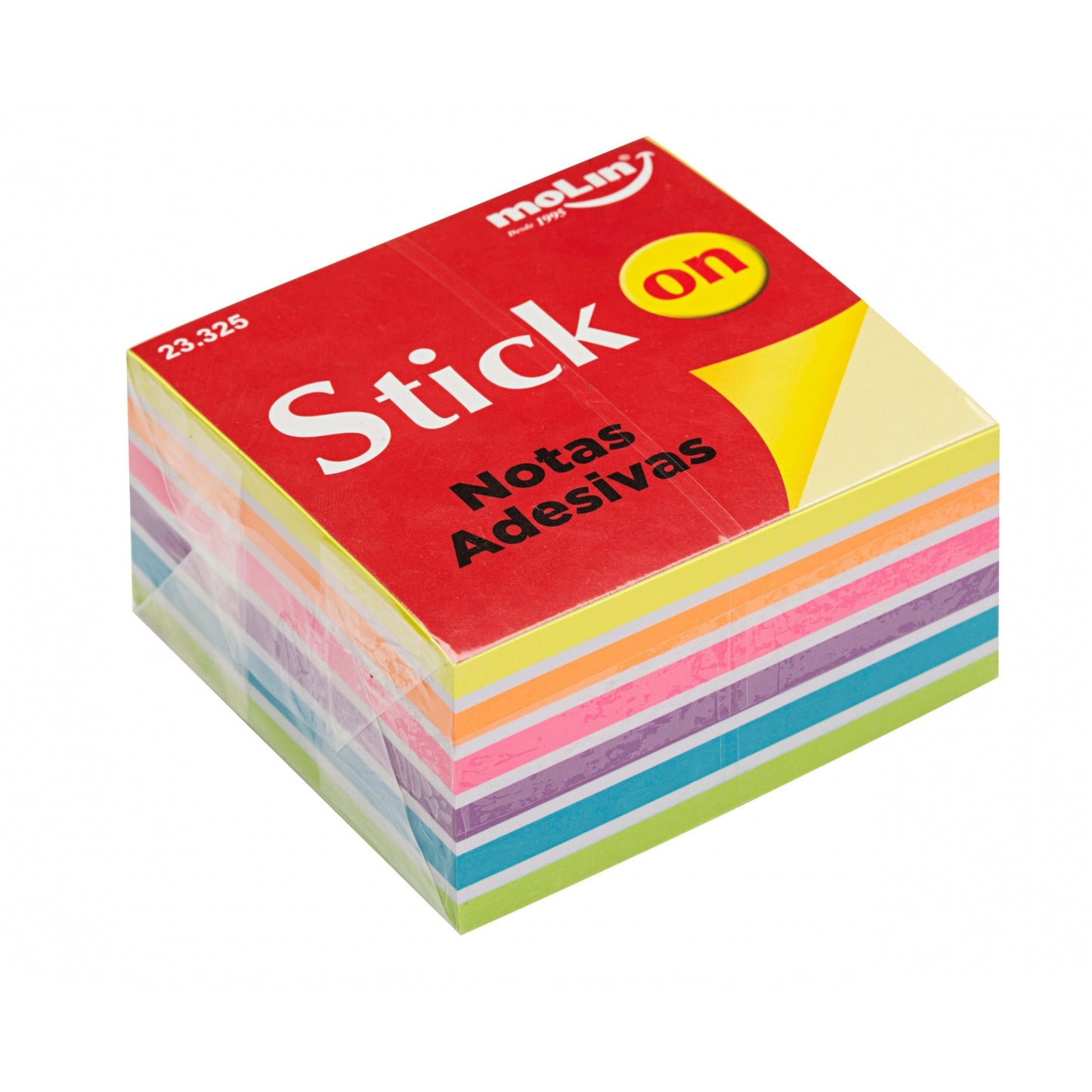 Bloco de Notas Adesivas - Molin - Neon 76x76 Pct. c/400 Folhas ( 7 Cores )