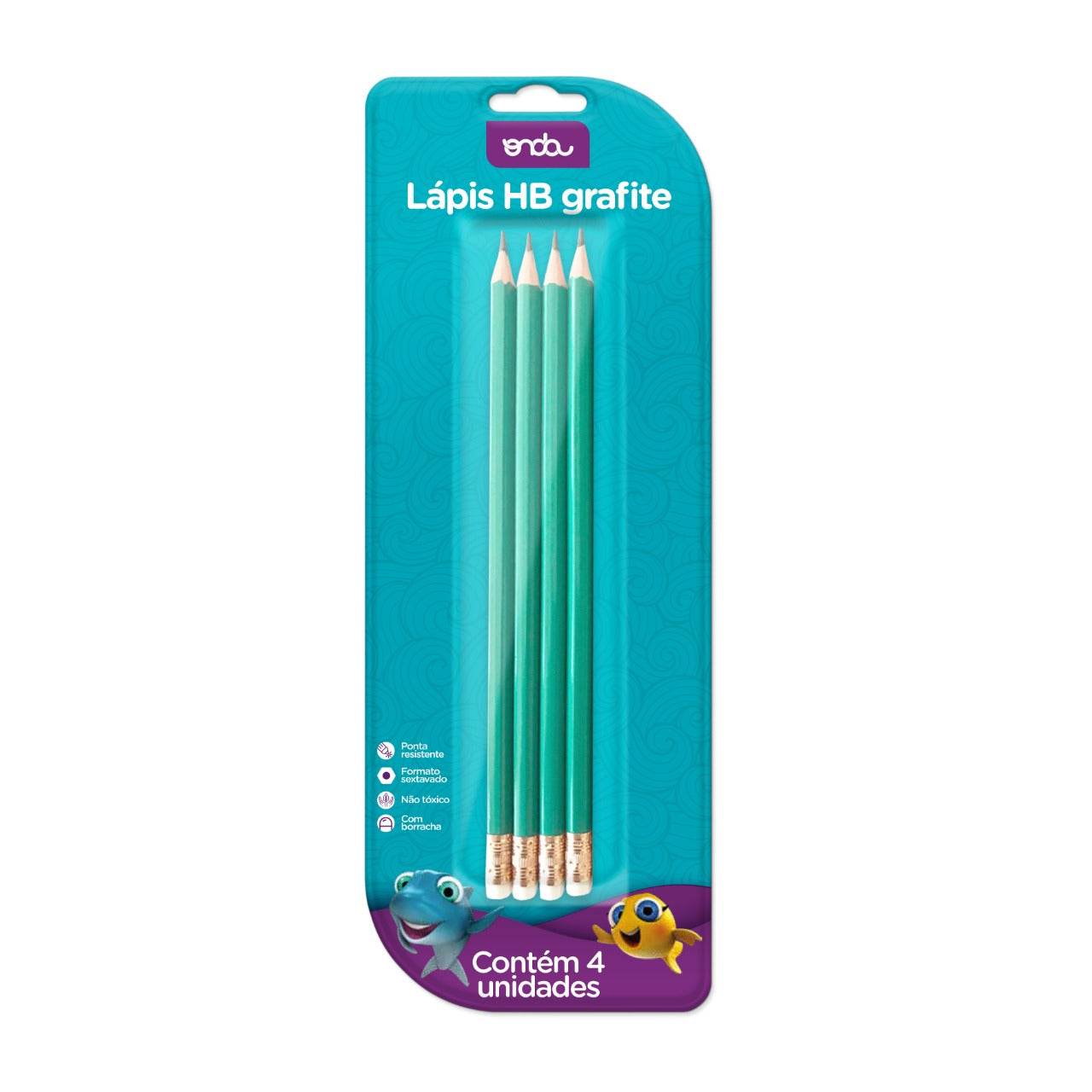 Lápis HB - Onda - 4 Unidades