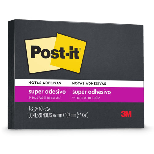 Bloco de Notas Adesivas - Post-it 3M - Preto 60FLS 76 x 102mm