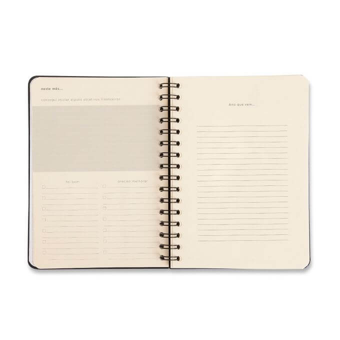 Planner Permanente Wire-o Financeiro - Cícero - 14,8x21cm Brisa Floral