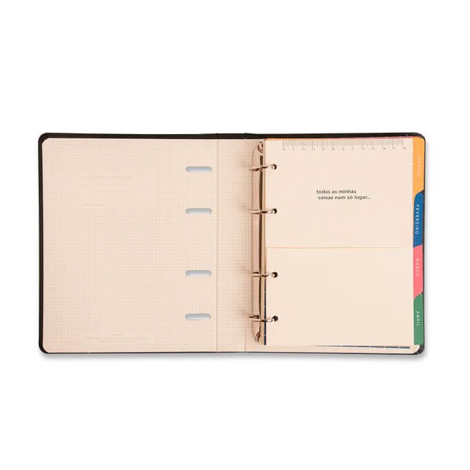 Planner Argolado 2024 - Cícero - Clássica Semanal Notas A5 Vermelho Quente