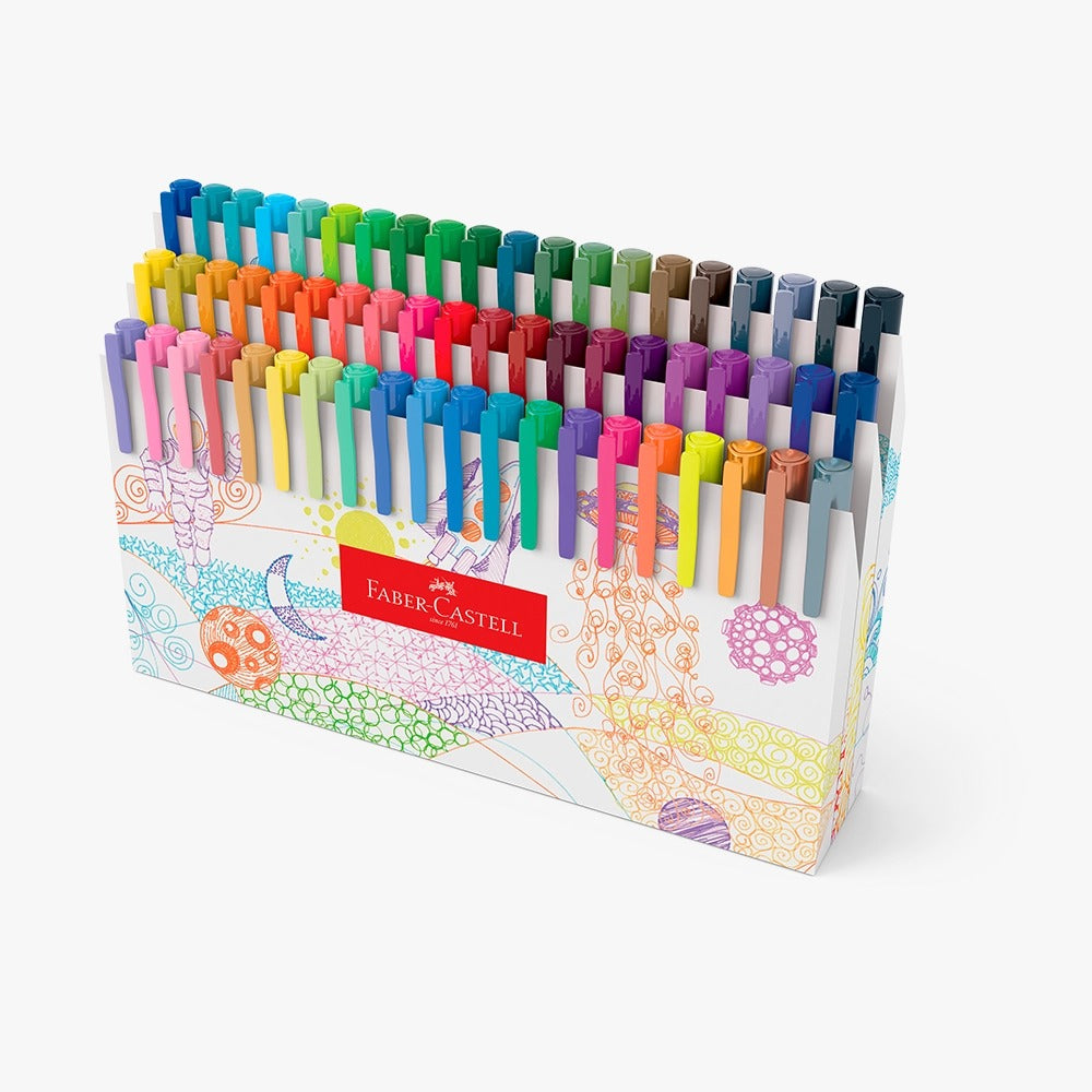 Caneta Fine Pen Colors - Faber-Castell - Estojo com 60 cores