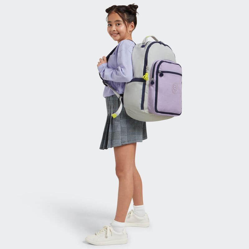 Mochila Seoul - Kipling - Grey Lilac Bl