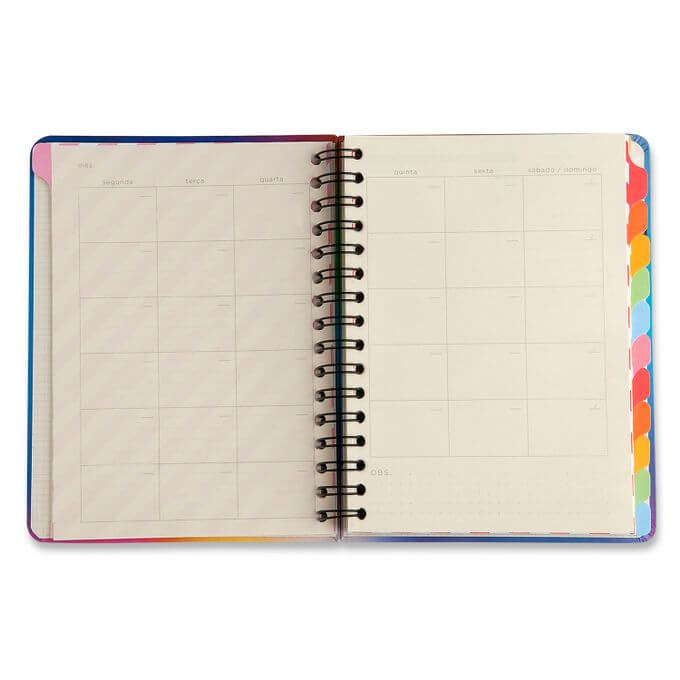Planner Permanente Wire-o A5 - Cícero - Semanal Notas Pastel Rosa