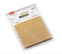 Bloco de Notas Adesivas - BRW - Smart Notes Kraft Pautado 50Fl 76x76mm