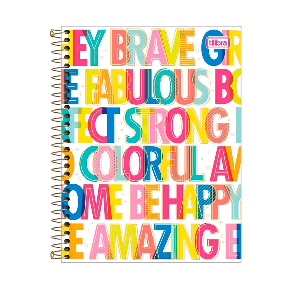 Caderno Colegial - Tilibra - Be Nice 1 Matéria 80 Folhas