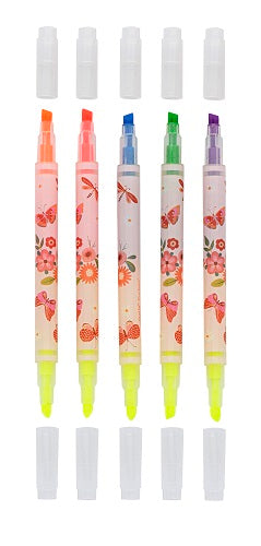 Marca Texto - Molin - 6 Cores Fluorescentes 2 Pontas