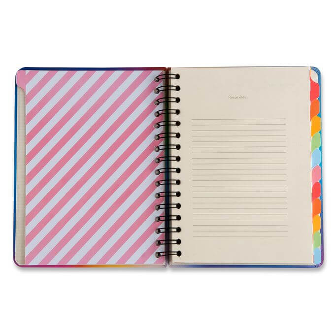 Planner Permanente Wire-o A5 - Cícero - Semanal Notas Pastel Rosa