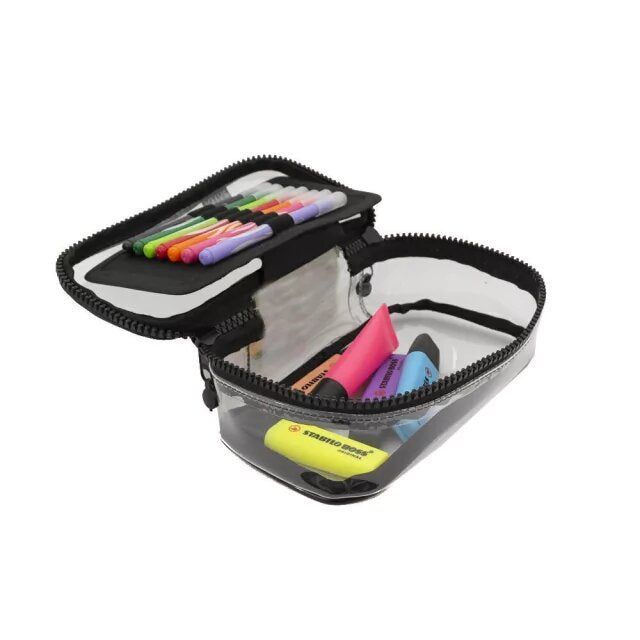 Estojo Box - Sabra - 50 pens - Cristal Preto