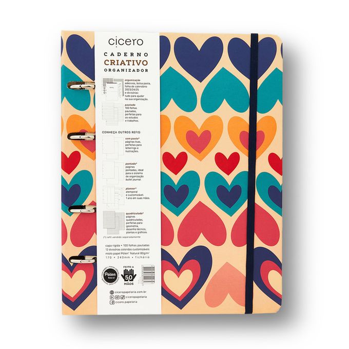 Caderno Criativo Argolado - Cícero - Brisa Pautado 17x24cm Romance