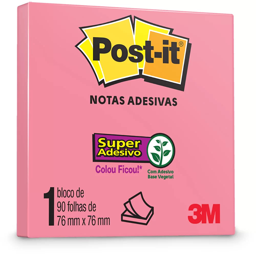 Bloco de Notas Adesivas - Post-it 3M - 90FLS 76 x 76mm