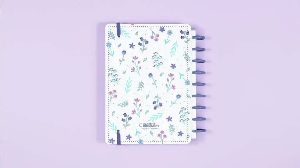 Planner Permanente - Caderno Inteligente - Lilac Fields By Sof 104 Folhas 120g/m²