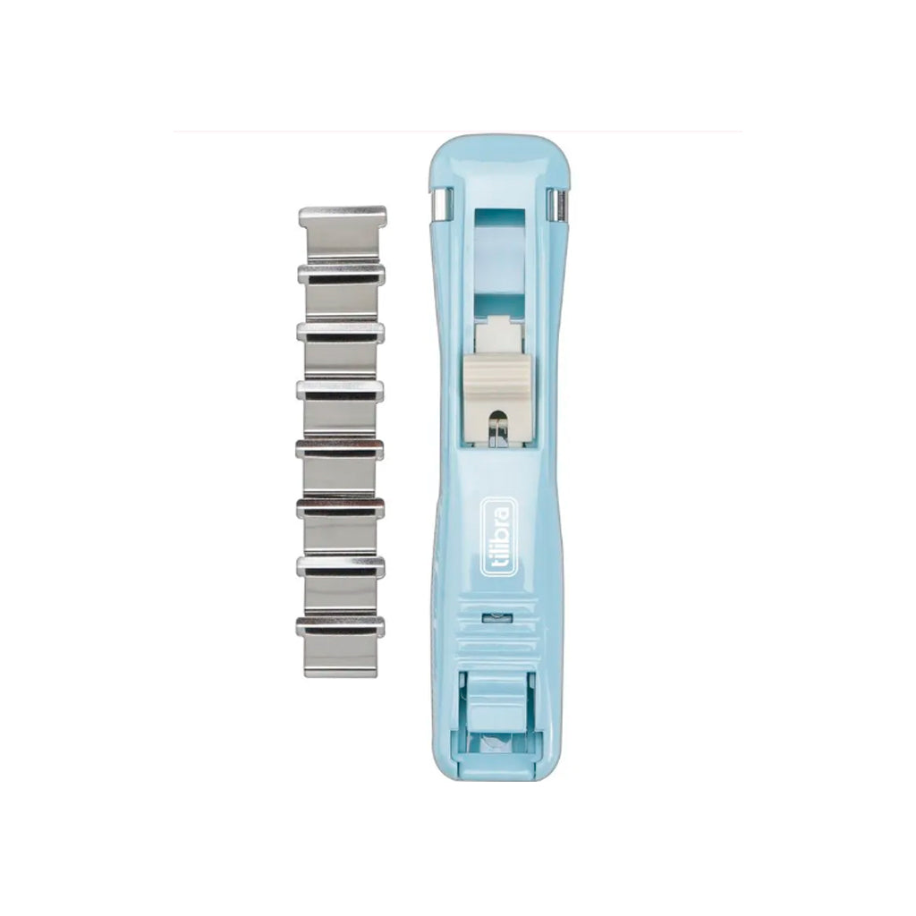 Aplicador de Prendedor de Papel - Tilibra - Azul 1 Aplicador + 8 Prendedores 16mm