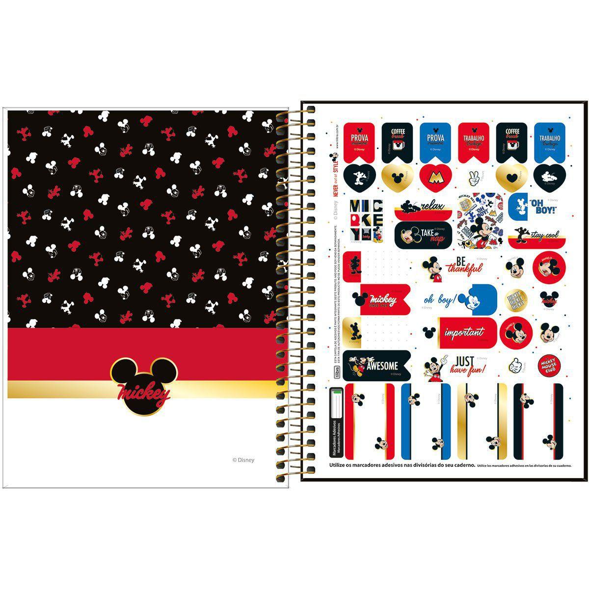 Caderno Colegial - Tilibra - Mickey Mouse 10 Matérias c/160 folhas
