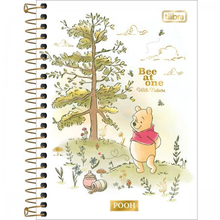 Caderno Espiral - Tilibra - Pooh 1/4 c/ 80 Folhas