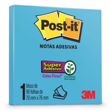 Bloco de Notas Adesivas - Post-it 3M - 90FLS 76 x 76mm
