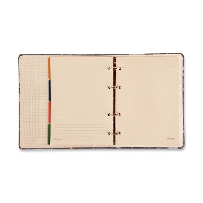 Caderno Criativo Argolado Office Duo - Cícero - Brisa Pautado & Pontado A5 Floral
