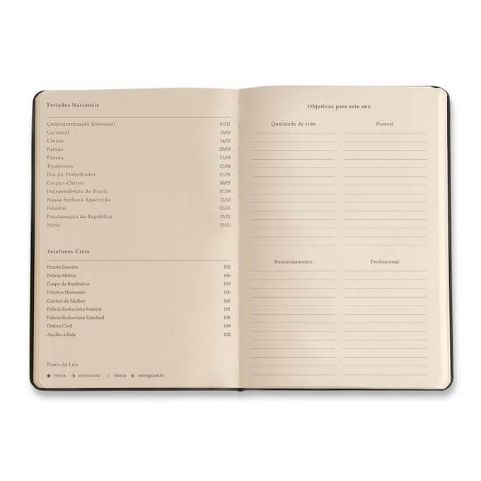 Planner 2024 - Cícero - Pássaros Semanal 14x21 Floresta Tropical Preto