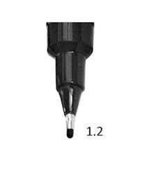 Caneta Nanquim - Uni Pin - 1.2 preta