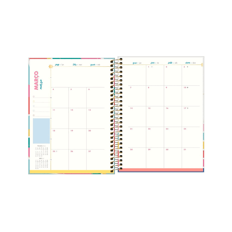 Planner Espiral 2024 - Tilibra - Be Nice 17,7x24cm 80 Folhas 90g/m²